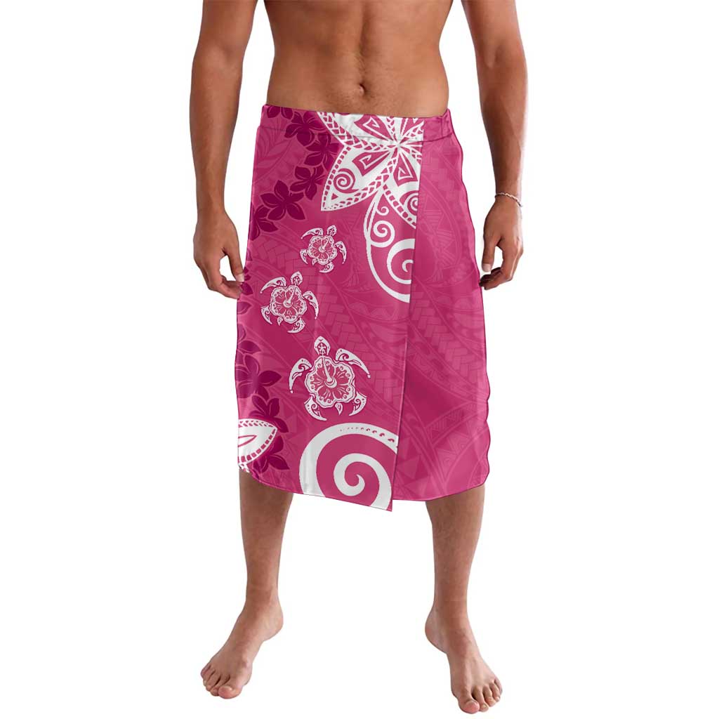 Polynesia Lavalava Pink Tribal Turtle Floral Pattern LT05 Pink - Polynesian Pride