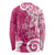 Polynesia Long Sleeve Shirt Pink Tribal Turtle Floral Pattern