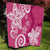 Polynesia Quilt Pink Tribal Turtle Floral Pattern