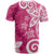 Polynesia T Shirt Pink Tribal Turtle Floral Pattern