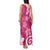 Polynesia Tank Maxi Dress Pink Tribal Turtle Floral Pattern