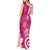 Polynesia Tank Maxi Dress Pink Tribal Turtle Floral Pattern