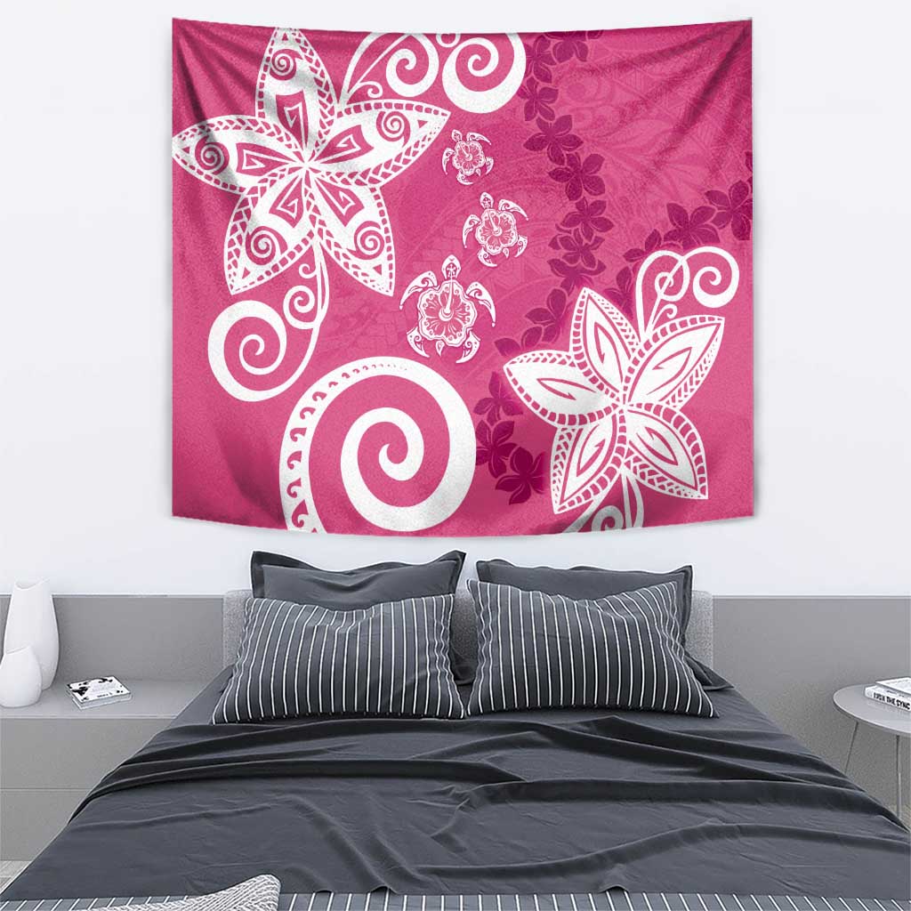 Polynesia Tapestry Pink Tribal Turtle Floral Pattern LT05 - Polynesian Pride