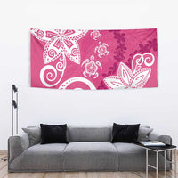 Polynesia Tapestry Pink Tribal Turtle Floral Pattern LT05 - Polynesian Pride