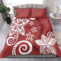 Polynesia Bedding Set Red Tribal Turtle Floral Pattern LT05 - Polynesian Pride