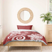 Polynesia Bedding Set Red Tribal Turtle Floral Pattern LT05 - Polynesian Pride