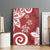 Polynesia Canvas Wall Art Red Tribal Turtle Floral Pattern