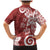 Polynesia Family Matching Mermaid Dress and Hawaiian Shirt Red Tribal Turtle Floral Pattern