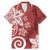 Polynesia Family Matching Mermaid Dress and Hawaiian Shirt Red Tribal Turtle Floral Pattern