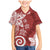 Polynesia Family Matching Mermaid Dress and Hawaiian Shirt Red Tribal Turtle Floral Pattern