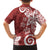 Polynesia Family Matching Puletasi and Hawaiian Shirt Red Tribal Turtle Floral Pattern