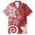 Polynesia Family Matching Summer Maxi Dress and Hawaiian Shirt Red Tribal Turtle Floral Pattern