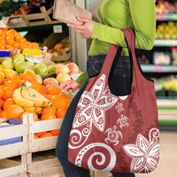 Polynesia Grocery Bag Red Tribal Turtle Floral Pattern LT05 - Polynesian Pride