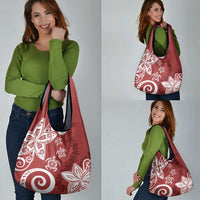 Polynesia Grocery Bag Red Tribal Turtle Floral Pattern LT05 - Polynesian Pride