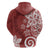 Polynesia Hoodie Red Tribal Turtle Floral Pattern