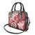 Polynesia Shoulder Handbag Red Tribal Turtle Floral Pattern