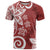 Polynesia T Shirt Red Tribal Turtle Floral Pattern