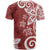 Polynesia T Shirt Red Tribal Turtle Floral Pattern