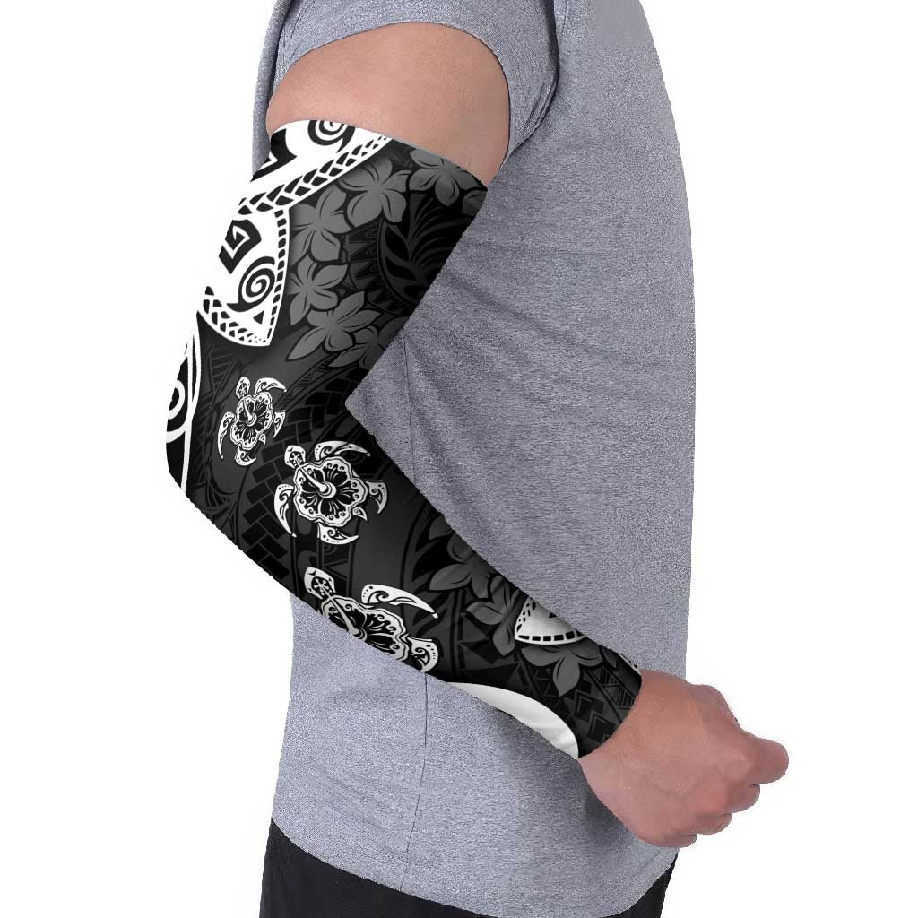 Polynesia Arm Sleeves Black Tribal Turtle Floral Pattern LT05 - Polynesian Pride