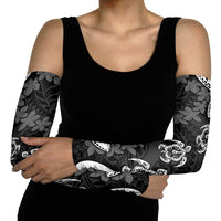 Polynesia Arm Sleeves Black Tribal Turtle Floral Pattern LT05 - Polynesian Pride
