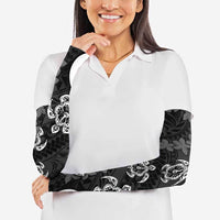 Polynesia Arm Sleeves Black Tribal Turtle Floral Pattern LT05 - Polynesian Pride