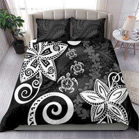 Polynesia Bedding Set Black Tribal Turtle Floral Pattern LT05 - Polynesian Pride