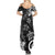 Polynesia Family Matching Summer Maxi Dress and Hawaiian Shirt Black Tribal Turtle Floral Pattern