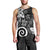 Polynesia Men Tank Top Black Tribal Turtle Floral Pattern