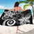 Polynesia Sarong Black Tribal Turtle Floral Pattern