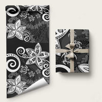 Polynesia Wrapping Paper Black Tribal Turtle Floral Pattern LT05 58" × 23" Black - Polynesian Pride
