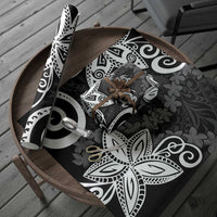 Polynesia Wrapping Paper Black Tribal Turtle Floral Pattern LT05 - Polynesian Pride