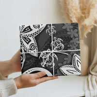 Polynesia Wrapping Paper Black Tribal Turtle Floral Pattern LT05 - Polynesian Pride