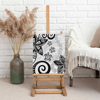 Polynesia Canvas Wall Art White Tribal Turtle Floral Pattern LT05 - Polynesian Pride