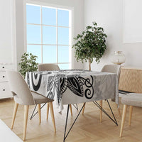 Polynesia Tablecloth White Tribal Turtle Floral Pattern LT05 - Polynesian Pride