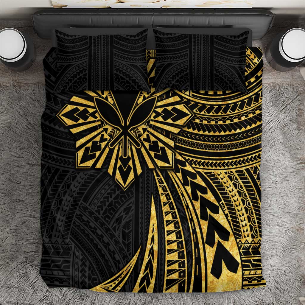 Hawaii And Philippines Bedding Set Kanaka Maoli With Tribal Sun Together Gold LT05 Gold - Polynesian Pride