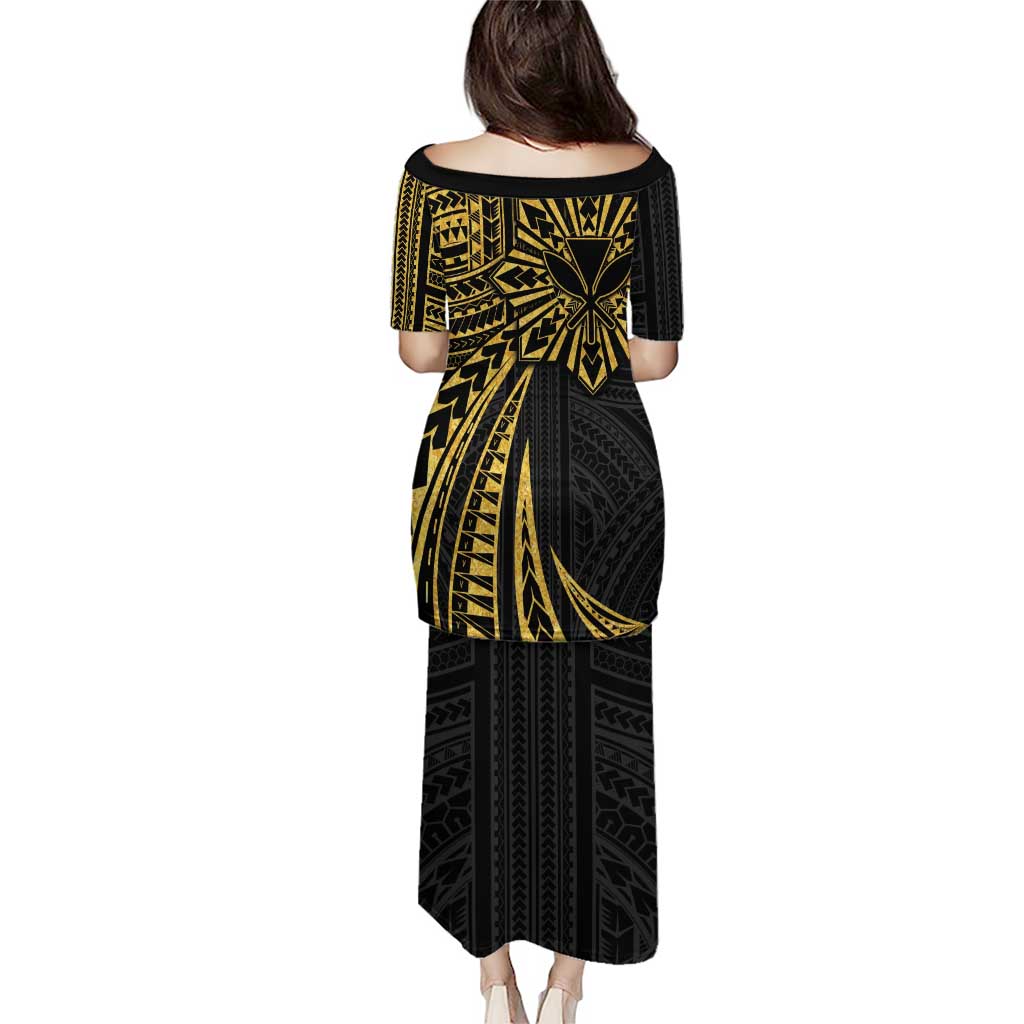Hawaii And Philippines Puletasi Kanaka Maoli With Tribal Sun Together Gold LT05 - Polynesian Pride
