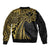 Hawaii And Philippines Sleeve Zip Bomber Jacket Kanaka Maoli With Tribal Sun Together Gold