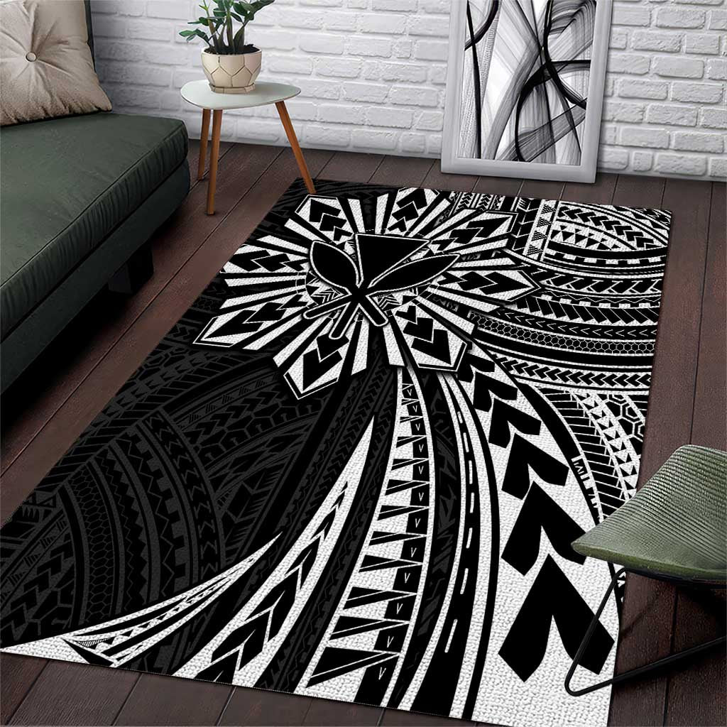 Hawaii And Philippines Area Rug Kanaka Maoli With Tribal Sun Together Black LT05 Black - Polynesian Pride