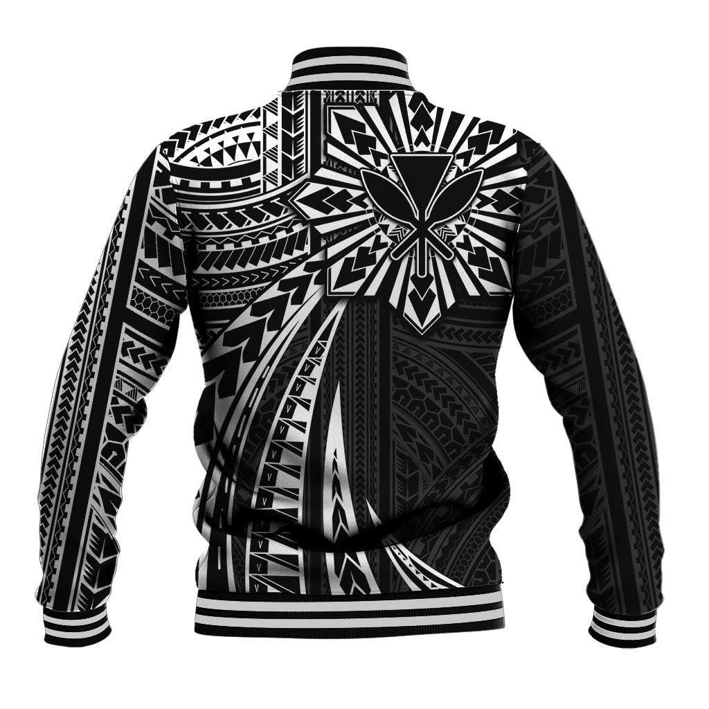 Hawaii And Philippines Baseball Jacket Kanaka Maoli With Tribal Sun Together Black LT05 - Polynesian Pride