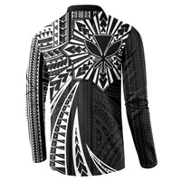 Hawaii And Philippines Button Sweatshirt Kanaka Maoli With Tribal Sun Together Black LT05 - Polynesian Pride