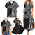 Hawaii And Philippines Family Matching Summer Maxi Dress and Hawaiian Shirt Kanaka Maoli With Tribal Sun Together Black