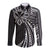 Hawaii And Philippines Long Sleeve Button Shirt Kanaka Maoli With Tribal Sun Together Black