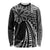 Hawaii And Philippines Long Sleeve Shirt Kanaka Maoli With Tribal Sun Together Black