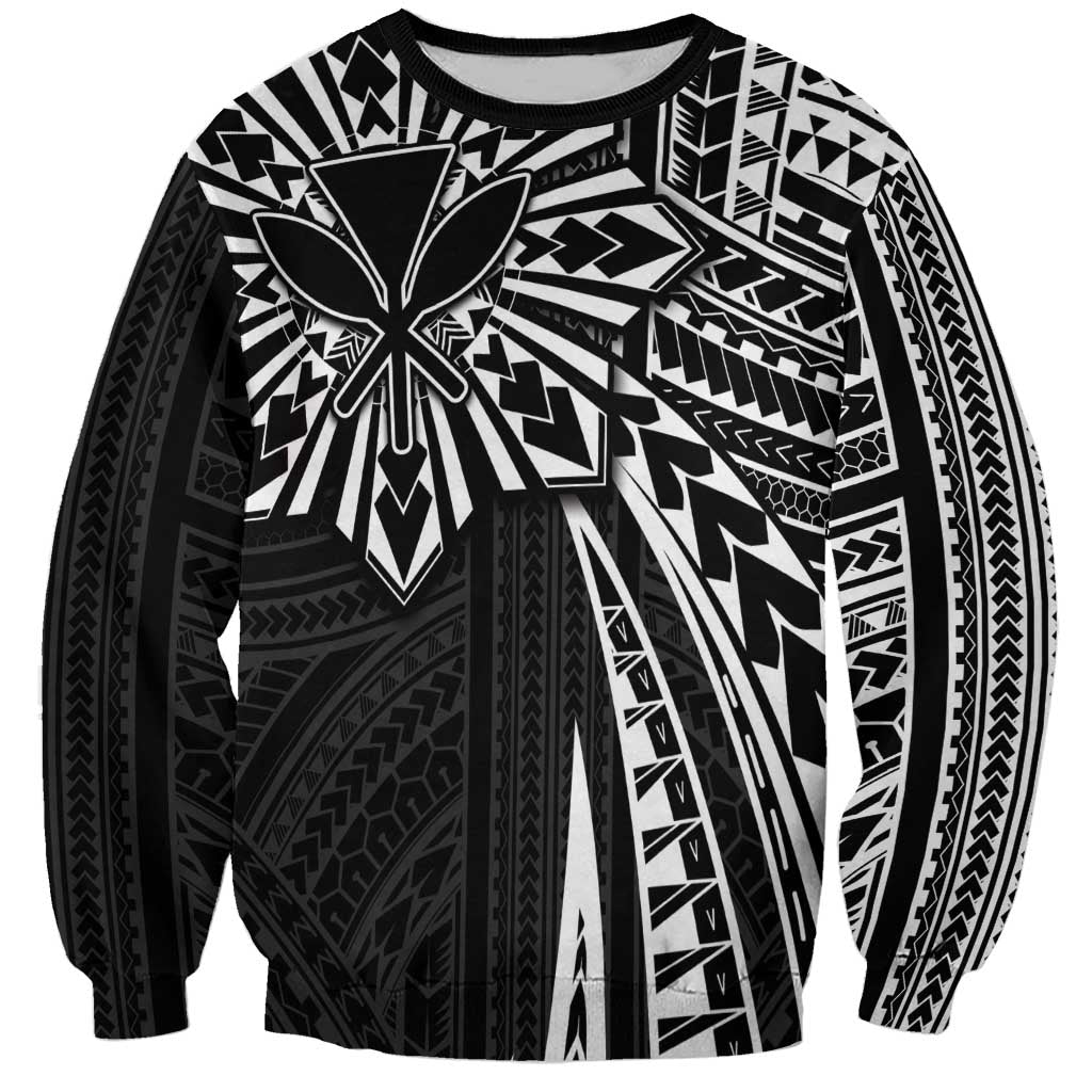 Hawaii And Philippines Sweatshirt Kanaka Maoli With Tribal Sun Together Black