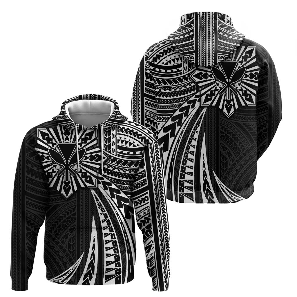 Hawaii And Philippines Zip Hoodie Kanaka Maoli With Tribal Sun Together Black LT05 - Polynesian Pride