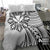 Hawaii And Philippines Bedding Set Kanaka Maoli With Tribal Sun Together White