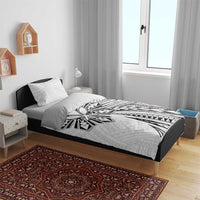 Hawaii And Philippines Bedding Set Kanaka Maoli With Tribal Sun Together White LT05 - Polynesian Pride