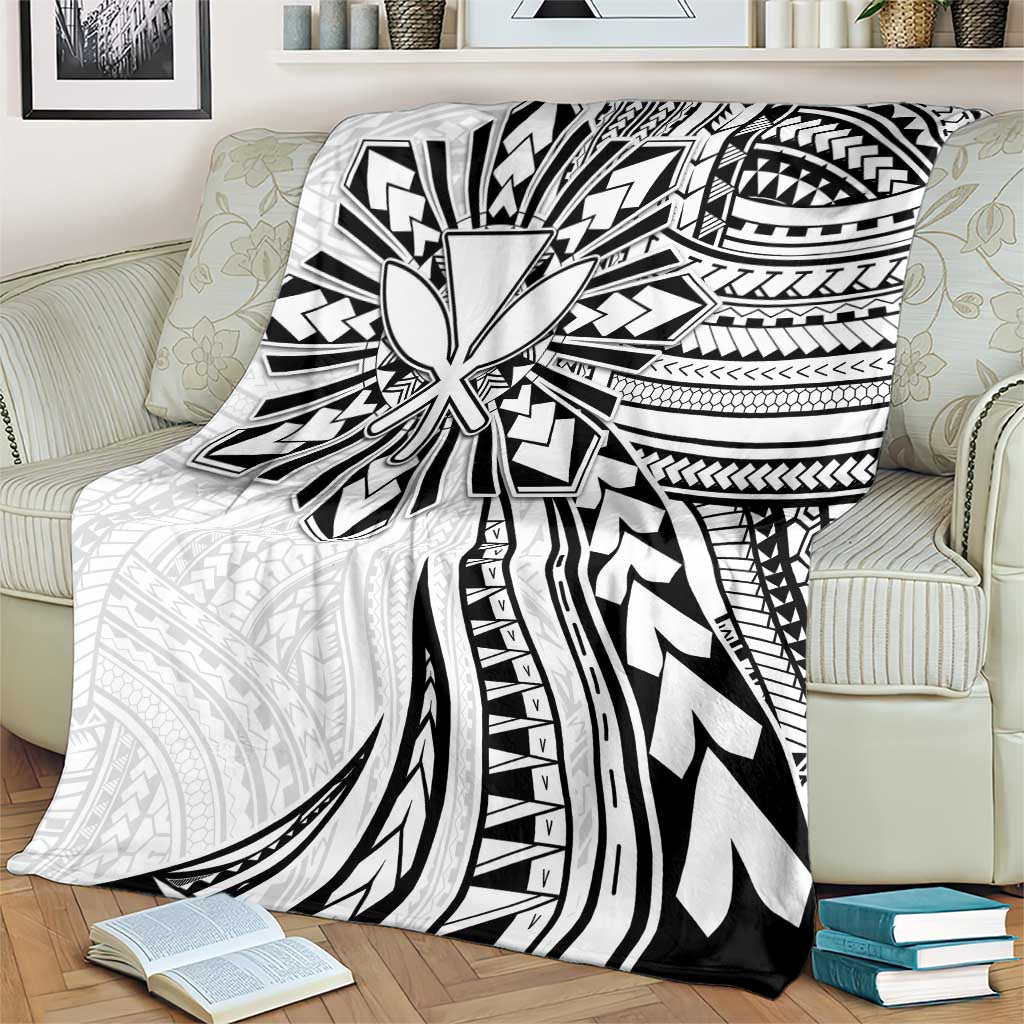 Hawaii And Philippines Blanket Kanaka Maoli With Tribal Sun Together White LT05 - Polynesian Pride