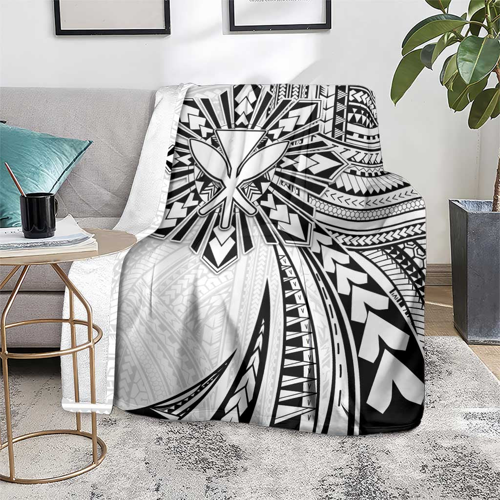 Hawaii And Philippines Blanket Kanaka Maoli With Tribal Sun Together White LT05 - Polynesian Pride
