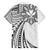 Hawaii And Philippines Family Matching Off The Shoulder Long Sleeve Dress and Hawaiian Shirt Kanaka Maoli With Tribal Sun Together White